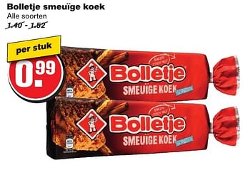 Aanbiedingen Bolletje smeuïge koek - Bolletje - Geldig van 12/02/2017 tot 21/02/2017 bij Hoogvliet