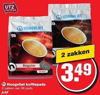 Aanbiedingen Hoogvliet koffiepads - Huismerk - Hoogvliet - Geldig van 12/02/2017 tot 21/02/2017 bij Hoogvliet