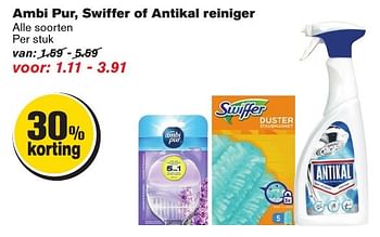 Aanbiedingen Ambi pur, swiffer of antikal reiniger - Huismerk - Hoogvliet - Geldig van 12/02/2017 tot 21/02/2017 bij Hoogvliet