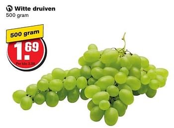 Aanbiedingen Witte druiven - Huismerk - Hoogvliet - Geldig van 12/02/2017 tot 21/02/2017 bij Hoogvliet
