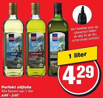Aanbiedingen Perfekt olijfolie - Perfekt - Geldig van 12/02/2017 tot 21/02/2017 bij Hoogvliet