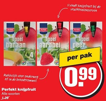 Aanbiedingen Perfekt knijpfruit - Perfekt - Geldig van 12/02/2017 tot 21/02/2017 bij Hoogvliet