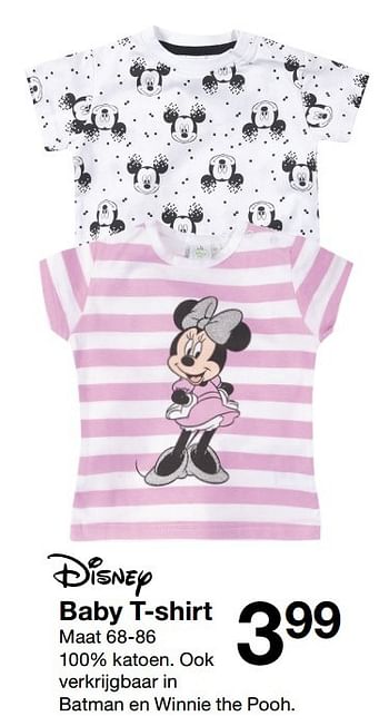 Aanbiedingen Baby t-shirt - Disney - Geldig van 18/02/2017 tot 24/02/2017 bij Zeeman