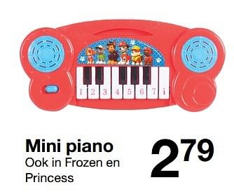 Aanbiedingen Mini piano - Huismerk - Zeeman  - Geldig van 18/02/2017 tot 24/02/2017 bij Zeeman