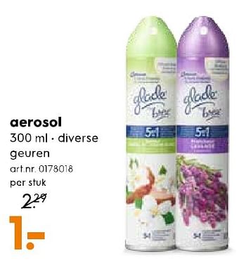 Aanbiedingen Aerosol - Glade - Geldig van 11/02/2017 tot 22/02/2017 bij Blokker