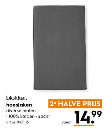 Aanbiedingen Hoeslaken - Huismerk - Blokker - Geldig van 11/02/2017 tot 22/02/2017 bij Blokker