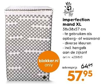 Aanbiedingen Imperfection mand xl - Handed by  - Geldig van 11/02/2017 tot 22/02/2017 bij Blokker