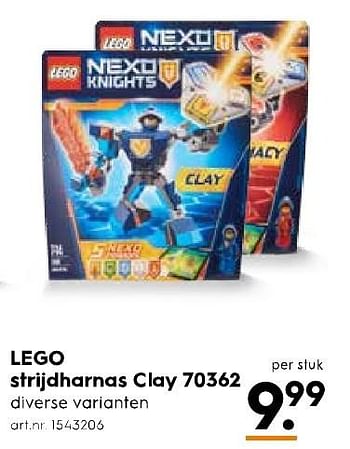 Aanbiedingen Lego strijdharnas clay 70362 - Lego - Geldig van 11/02/2017 tot 22/02/2017 bij Blokker