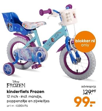 Aanbiedingen Kinderfiets frozen - Disney  Frozen - Geldig van 11/02/2017 tot 22/02/2017 bij Blokker