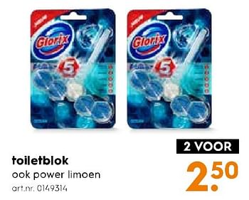 Aanbiedingen Toiletblok - Glorix - Geldig van 11/02/2017 tot 22/02/2017 bij Blokker