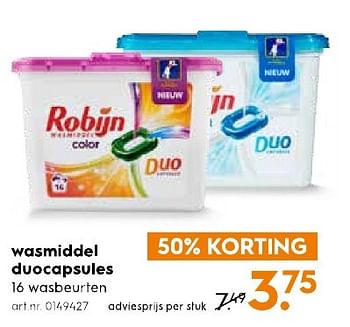Aanbiedingen Wasmiddel duocapsules - Robijn - Geldig van 11/02/2017 tot 22/02/2017 bij Blokker