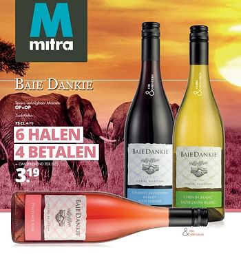 Aanbiedingen Baie dankie - Witte wijnen - Geldig van 12/02/2017 tot 25/02/2017 bij Mitra