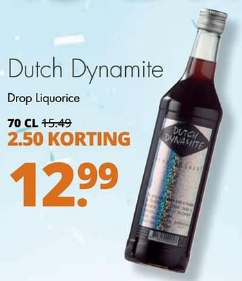 Aanbiedingen Dutch dynamite drop liquorice - Dutch Dynamite - Geldig van 12/02/2017 tot 25/02/2017 bij Mitra