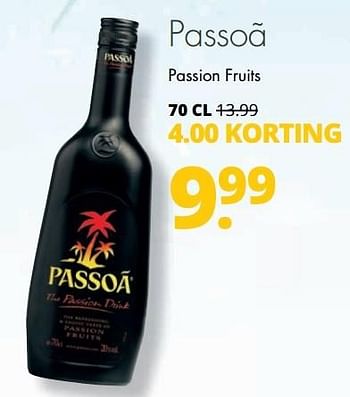 Aanbiedingen Passoã passion fruits - Passoa - Geldig van 12/02/2017 tot 25/02/2017 bij Mitra