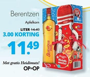 Aanbiedingen Berentzen apfelkorn - Berentzen - Geldig van 12/02/2017 tot 25/02/2017 bij Mitra
