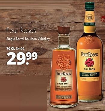 Aanbiedingen Single barrel bourbon whiskey - Four Roses - Geldig van 12/02/2017 tot 25/02/2017 bij Mitra