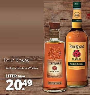 Aanbiedingen Kentucky bourbon whiskey - Four Roses - Geldig van 12/02/2017 tot 25/02/2017 bij Mitra