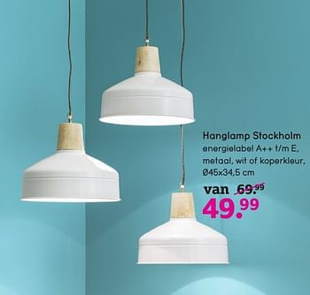 Aanbiedingen Hanglamp stockholm - Huismerk - Leen Bakker - Geldig van 13/02/2017 tot 26/02/2017 bij Leen Bakker