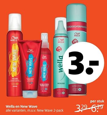 Aanbiedingen Wella en new wave - Wave - Geldig van 13/02/2017 tot 26/02/2017 bij Etos