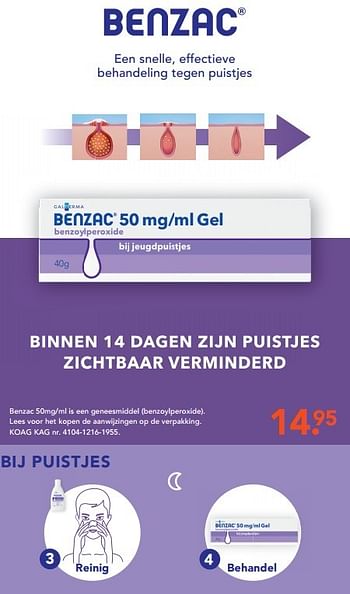 Aanbiedingen Benzac gel - Benzac - Geldig van 13/02/2017 tot 26/02/2017 bij Etos