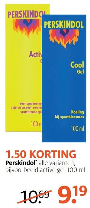 Aanbiedingen Perskindol active gel - Perskindol - Geldig van 13/02/2017 tot 26/02/2017 bij Etos
