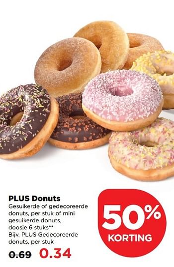 Aanbiedingen Plus gedecoreerde donuts - Huismerk - Plus - Geldig van 19/02/2017 tot 25/02/2017 bij Plus