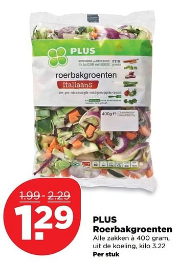 Aanbiedingen Plus roerbakgroenten - Huismerk - Plus - Geldig van 19/02/2017 tot 25/02/2017 bij Plus