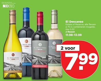 Aanbiedingen El descanso - Rode wijnen - Geldig van 19/02/2017 tot 25/02/2017 bij Plus