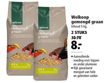 Aanbiedingen Welkoop gemengd graan - Huismerk - Welkoop - Geldig van 13/02/2017 tot 26/02/2017 bij Welkoop