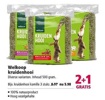Aanbiedingen Kruidenhooi kamille - Huismerk - Welkoop - Geldig van 13/02/2017 tot 26/02/2017 bij Welkoop
