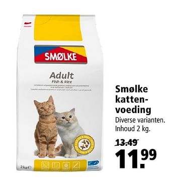 Aanbiedingen Smølke kattenvoeding - Smølke - Geldig van 13/02/2017 tot 26/02/2017 bij Welkoop