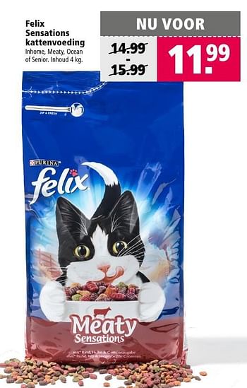 Aanbiedingen Felix sensations kattenvoeding - Felix - Geldig van 13/02/2017 tot 26/02/2017 bij Welkoop