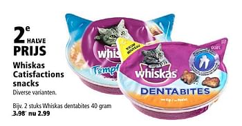 Aanbiedingen Whiskas dentabites - Whiskas - Geldig van 13/02/2017 tot 26/02/2017 bij Welkoop