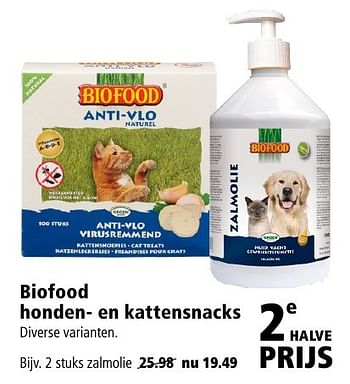 Aanbiedingen Biofood honden- en kattensnacks - Biofood - Geldig van 13/02/2017 tot 26/02/2017 bij Welkoop