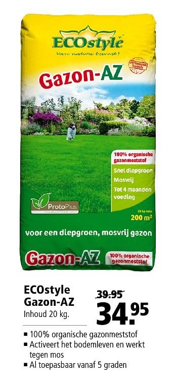 Aanbiedingen Ecostyle gazon-az - Ecostyle - Geldig van 13/02/2017 tot 26/02/2017 bij Welkoop