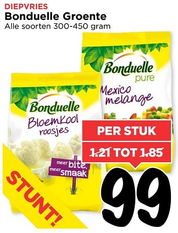 Aanbiedingen Bonduelle groente - Bonduelle - Geldig van 19/02/2017 tot 25/02/2017 bij Vomar