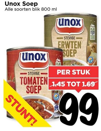 Aanbiedingen Unox soep - Unox - Geldig van 19/02/2017 tot 25/02/2017 bij Vomar
