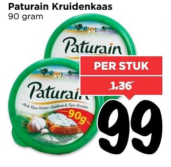 Aanbiedingen Paturain kruidenkaas - Paturain - Geldig van 19/02/2017 tot 25/02/2017 bij Vomar