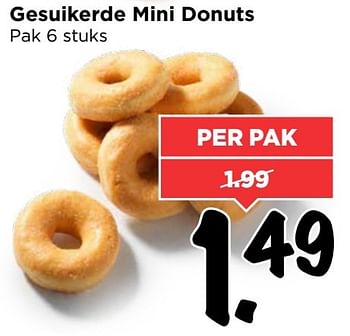 Aanbiedingen Gesuikerde mini donuts - Huismerk Vomar - Geldig van 19/02/2017 tot 25/02/2017 bij Vomar