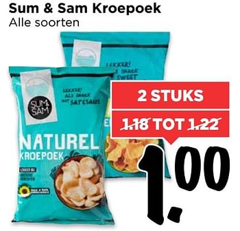 Aanbiedingen Sum + sam kroepoek - Sum&amp;Sam - Geldig van 19/02/2017 tot 25/02/2017 bij Vomar