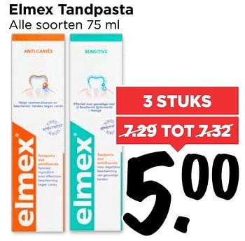 Aanbiedingen Elmex tandpasta - Elmex - Geldig van 19/02/2017 tot 25/02/2017 bij Vomar