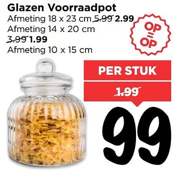 Aanbiedingen Glazen voorraadpot - Huismerk Vomar - Geldig van 19/02/2017 tot 25/02/2017 bij Vomar