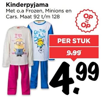 Aanbiedingen Kinderpyjama met o.a frozen - Huismerk Vomar - Geldig van 19/02/2017 tot 25/02/2017 bij Vomar