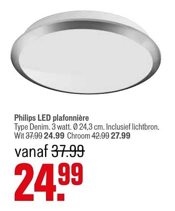 Aanbiedingen Philips led plafonnière denim - Philips - Geldig van 13/02/2017 tot 26/02/2017 bij Multimate