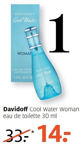 Aanbiedingen Davido cool water woman eau de toilette 30 ml - Davidoff - Geldig van 20/02/2017 tot 26/02/2017 bij Etos
