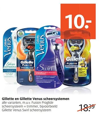 Aanbiedingen Gillette en gillette venus scheersystemen - Gillette - Geldig van 20/02/2017 tot 26/02/2017 bij Etos