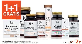 Aanbiedingen Etos vitamines - Huismerk - Etos - Geldig van 20/02/2017 tot 26/02/2017 bij Etos