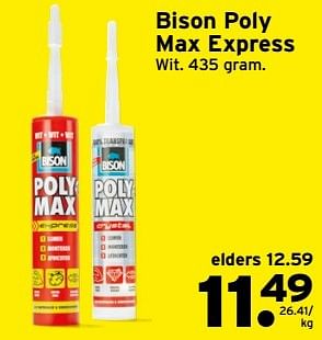 Aanbiedingen Bison poly max express - Bison - Geldig van 20/02/2017 tot 26/02/2017 bij Gamma