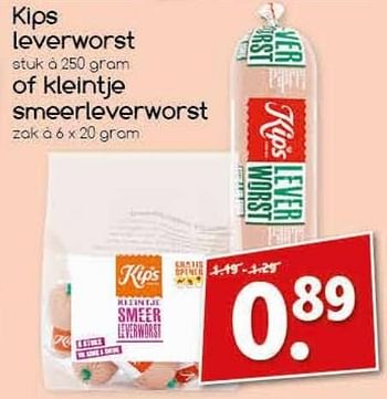 Aanbiedingen Kips leverworst of kleintje smeerleverworst - Kips - Geldig van 19/02/2017 tot 25/02/2017 bij Agrimarkt