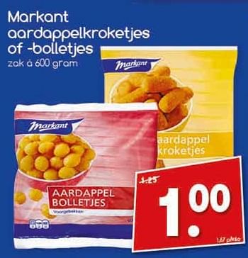 Aanbiedingen Markant aardappelkroketjes of bolletjes - Markant - Geldig van 19/02/2017 tot 25/02/2017 bij Agrimarkt